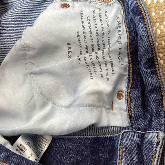 American Eagle Outfitters Blue wide leg distressed Jeans size 10 - Picture 9 of 16